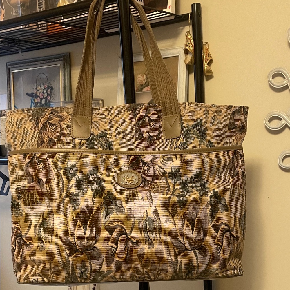 Diane Von Furstenberg Floral Canvas Tote Bag